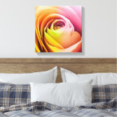 バラのカラフル花びら キャンバスプリント (インサイチュ (寝室))