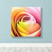 バラのカラフル花びら キャンバスプリント (インサイチュ (ウッドフロア))