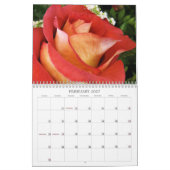 バラのカレンダーの優雅 カレンダー (2月 2027)