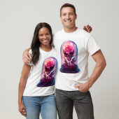 バラのガラスのドクロ Tシャツ (ユニセックス)