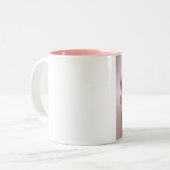 バラのコーヒー・マグを握っている2つのテディー・ベア ツートーンマグカップ (正面左)