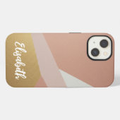バラのゴールデン+アワー幾何学カスタム iPhoneケース (裏面横)