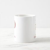 バラのゴールドのイニシャルPモノグラム コーヒーマグカップ (中央)