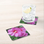 バラのシャロン花の写真 スクエアペーパーコースター (インサイチュ)