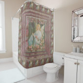 バラのシャワー・カーテンとの天使 シャワーカーテン (インサイチュ)
