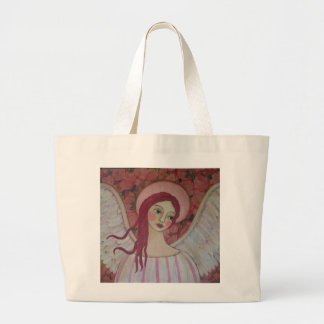 バラのジャンボトートのベッド ラージトートバッグ