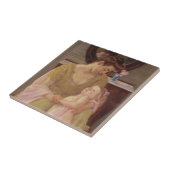 バラのスカーフ| 1908年を持つ母そして子供 タイル (側面)