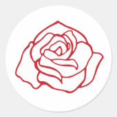 バラのステッカー ラウンドシール (正面)