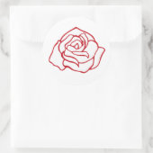 バラのステッカー ラウンドシール (バッグ)