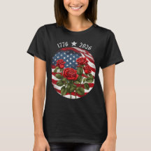 バラのセミクワインクセンテニアル アメリカ250周年Tシャツ