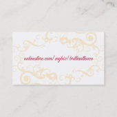 バラのティーポット花蝶の手ブレンド茶 名刺 (裏面)