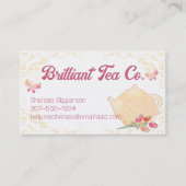 バラのティーポット花蝶の手ブレンド茶 名刺 (正面)