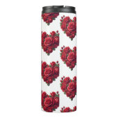 バラのハート – ロマンチックなフローラアート タンブラー (裏面)