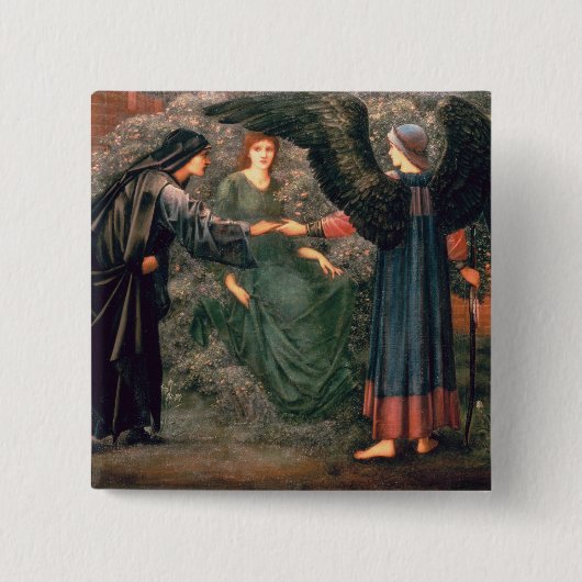 バラのハート 缶バッジ (正面)