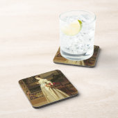 バラのバスケット(パネルの油) コースター (右側)