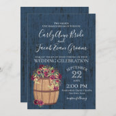 バラのバ素朴レル 招待状 (正面/裏面)