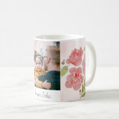 バラのピンクの面紅の写真 コーヒーマグカップ (正面右)