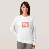 バラのピンクアブストラクト Tシャツ (正面フル)