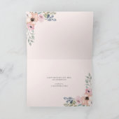 バラのピンク幾何学模様の花 | 写真 母の日 カード (内部)