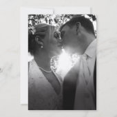 バラのピンク葉の白いスケッチ結婚の枝 招待状 (裏面)