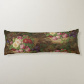 バラのピースが蝶と森の床で ボディピロー (裏面)