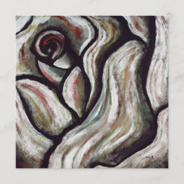 バラのファインアートの絵画のサンキューカード サンキューカード