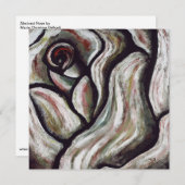 バラのファインアートの絵画のサンキューカード サンキューカード (正面/裏面)