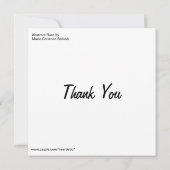 バラのファインアートの絵画のサンキューカード サンキューカード (裏面)