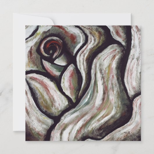 バラのファインアートの絵画のサンキューカード サンキューカード (正面)