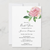 バラのフラワーブライダルシャワー招待状 招待状 (正面)