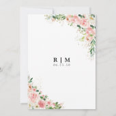 バラのブッシュピンクのエンゲージメントパーティー招待状 招待状 (裏面)