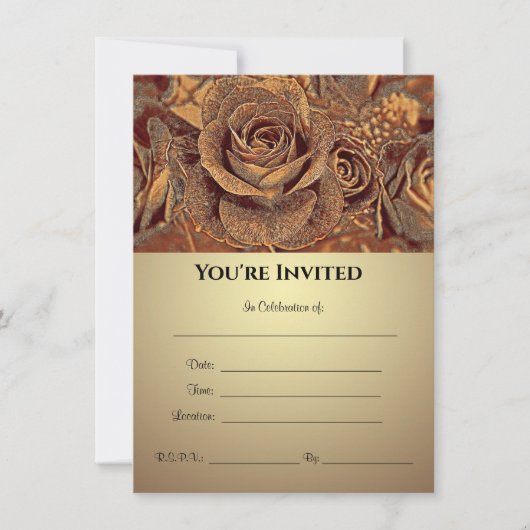 バラのブロンズ – 招待状 (正面)