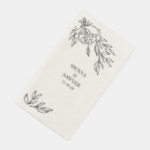 バラのベージュディナ結婚ナプキンのポッシー (コーナー)