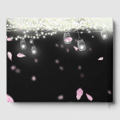 バラのペタル・メイソン・ジャー結婚・ザスターズの写真 ゲストブック (裏面)