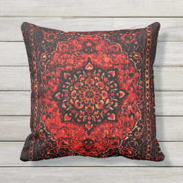 バラのペルシャ絨毯の一見は分野no2を染めました クッション