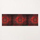 バラのペルシャ絨毯の一見は分野no2を染めました ヨガマット (裏面(横))