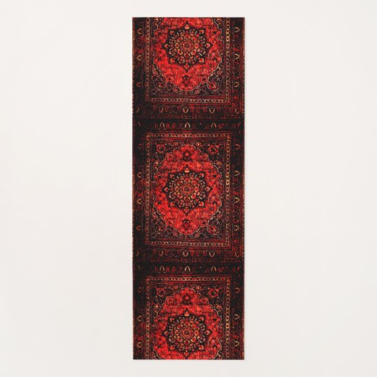 バラのペルシャ絨毯の一見は分野no2を染めました ヨガマット (正面)