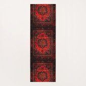 バラのペルシャ絨毯の一見は分野no2を染めました ヨガマット (裏面)