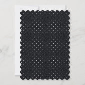 バラのミニマルな黒と白のウェディングシャワー 招待状 (裏面)
