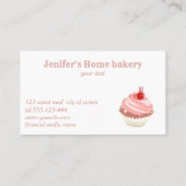 バラのモダン金ゴールドきらびやかなカップケーキ自家製ベーカリー 名刺 (裏面)