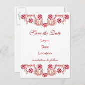 バラのモチーフ 案内ポストカード (正面/裏面)