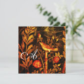 バラのモノグラムの夜鶯, 赤 黒 黄 招待状 (スタンド正面)