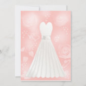 バラのモモのブライダルシャワーの招待状 招待状 (裏面)