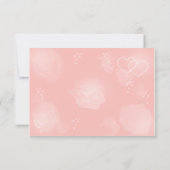 バラのモモRSVPカード 出欠カード (裏面)