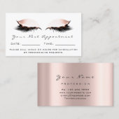 バラのラッシュメイクアップアーティストアポイントメントホワイト 名刺 (正面/裏面)