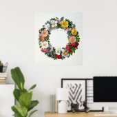 バラのリース、'レバラ'のためのフロンティスピース ポスター (ホームオフィス)