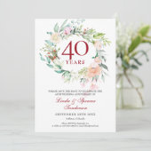 バラのリース 40周年 ルビー 結婚記念日 セーブザデート (スタンド正面)