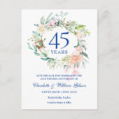 バラのリース 45周年記念 65周年記念 Save the Date ポストカード (正面)