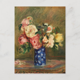バラのルノアール印象派絵画美術 ポストカード