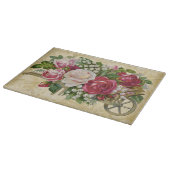 バラのヴィンテージのカート カッティングボード (角)